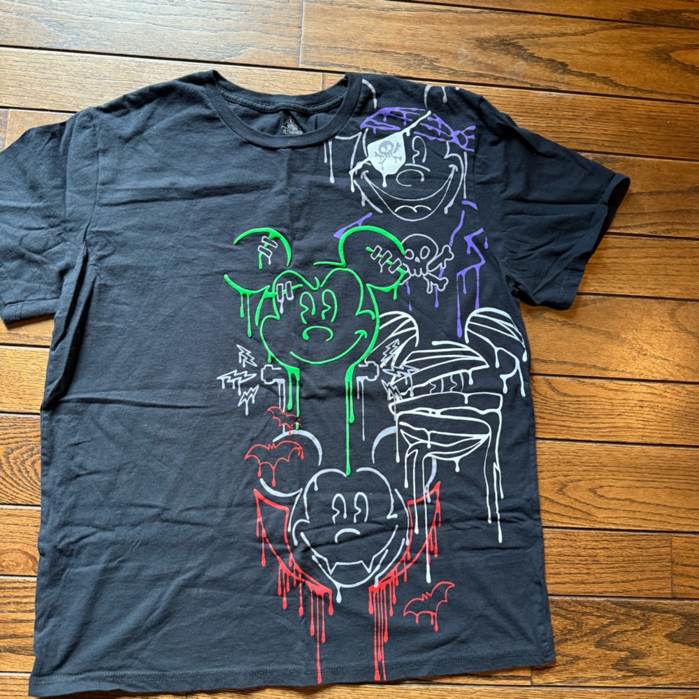 Disney Black T-Shirt with White Graphic